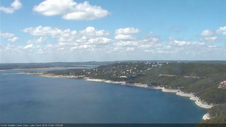 Lake Travis webcam, October 4, 2018 12:55 PM CT