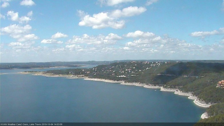 Lake Travis webcam, October 4, 2018 1:05 PM CT