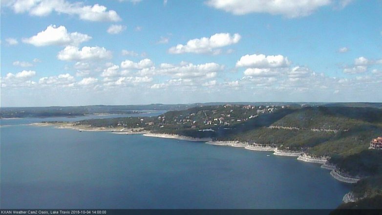 Lake Travis webcam, October 4, 2018 1:10 PM CT