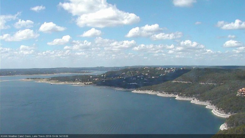 Lake Travis webcam, October 4, 2018 1:20 PM CT
