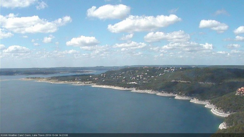 Lake Travis webcam, October 4, 2018 1:25 PM CT