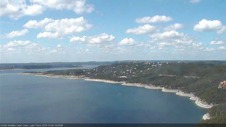 Lake Travis webcam, October 4, 2018 1:30 PM CT