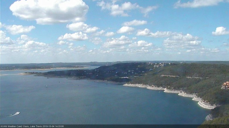 Lake Travis webcam, October 4, 2018 1:35 PM CT