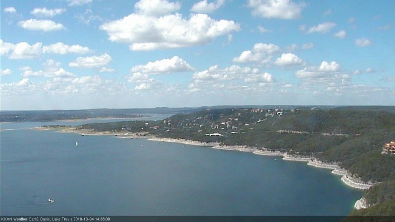 Lake Travis webcam, October 4, 2018 1:40 PM CT