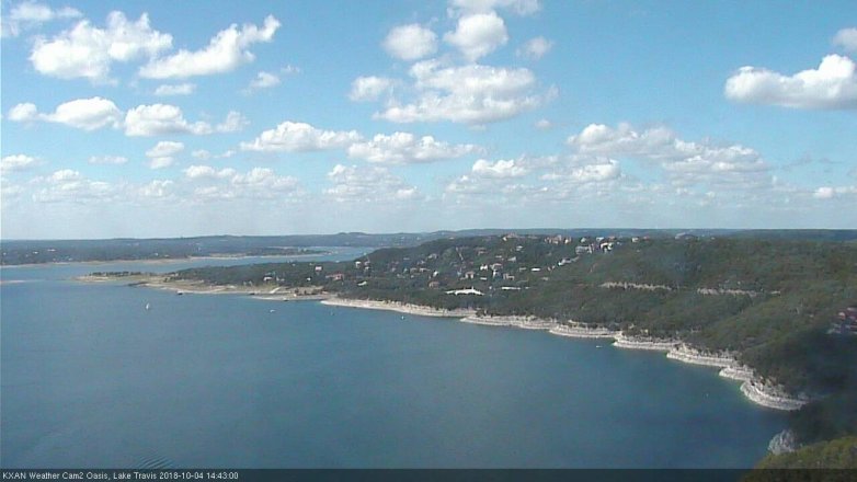 Lake Travis webcam, October 4, 2018 1:45 PM CT