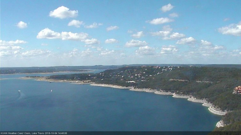 Lake Travis webcam, October 4, 2018 1:50 PM CT