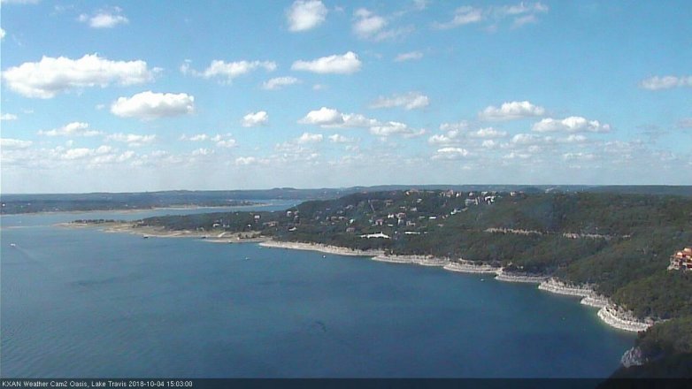 Lake Travis webcam, October 4, 2018 2:05 PM CT