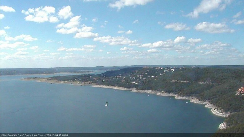 Lake Travis webcam, October 4, 2018 2:45 PM CT