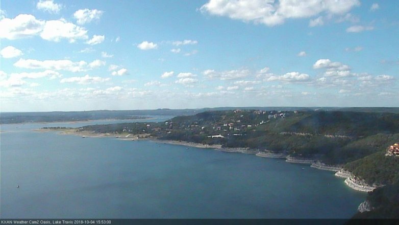 Lake Travis webcam, October 4, 2018 2:55 PM CT