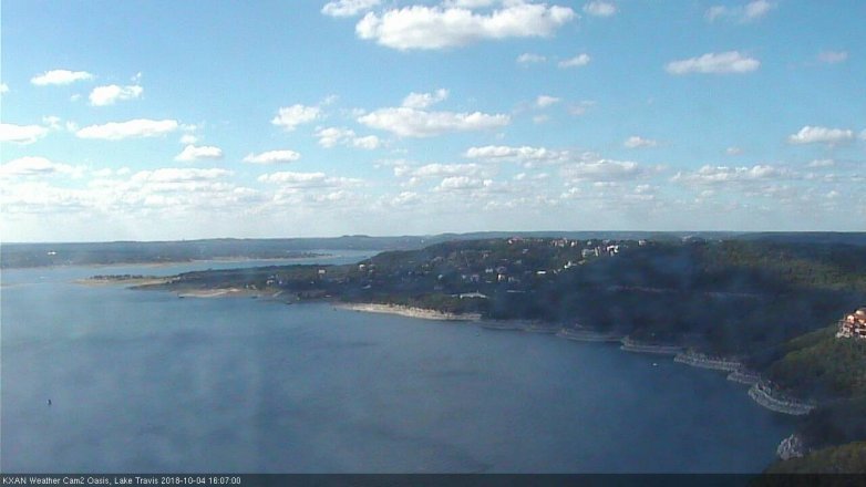 Lake Travis webcam, October 4, 2018 3:10 PM CT