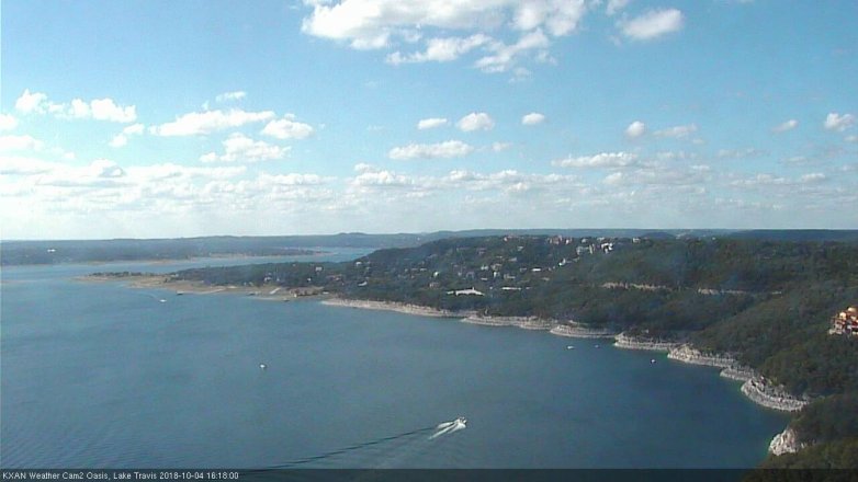 Lake Travis webcam, October 4, 2018 3:20 PM CT