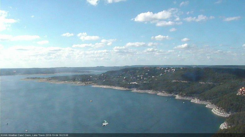 Lake Travis webcam, October 4, 2018 3:25 PM CT