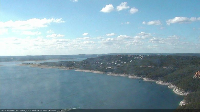Lake Travis webcam, October 4, 2018 3:30 PM CT