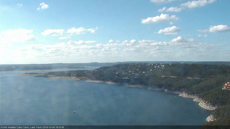Lake Travis webcam, October 4, 2018 3:35 PM CT