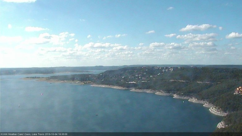 Lake Travis webcam, October 4, 2018 3:40 PM CT