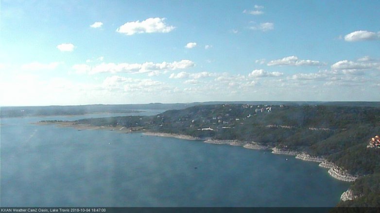 Lake Travis webcam, October 4, 2018 3:50 PM CT