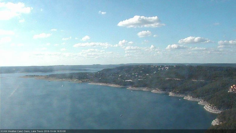 Lake Travis webcam, October 4, 2018 3:55 PM CT