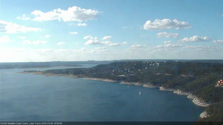 Lake Travis webcam, October 4, 2018 4:00 PM CT