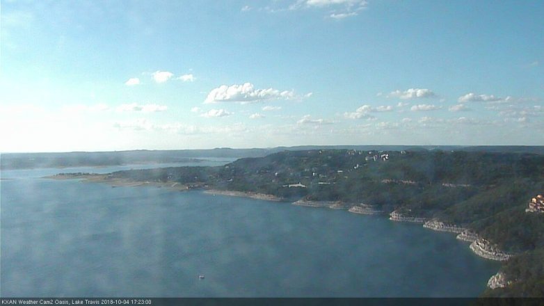 Lake Travis webcam, October 4, 2018 4:25 PM CT