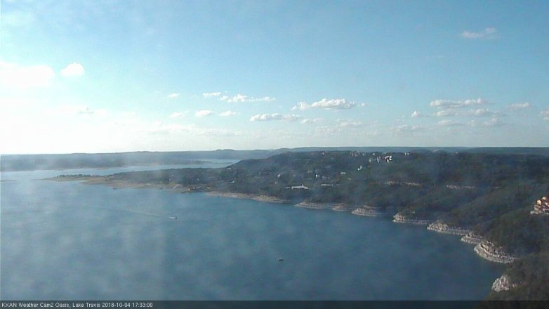 Lake Travis webcam, October 4, 2018 4:35 PM CT