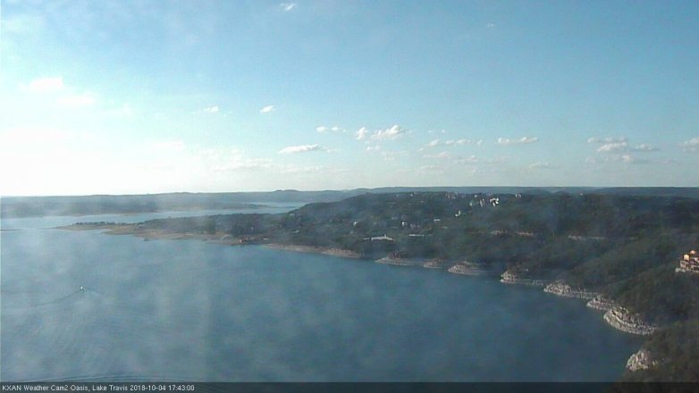 Lake Travis webcam, October 4, 2018 4:45 PM CT