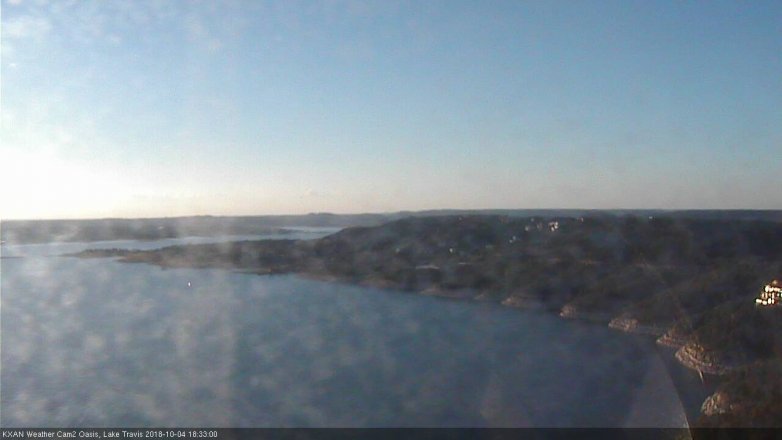 Lake Travis webcam, October 4, 2018 5:35 PM CT
