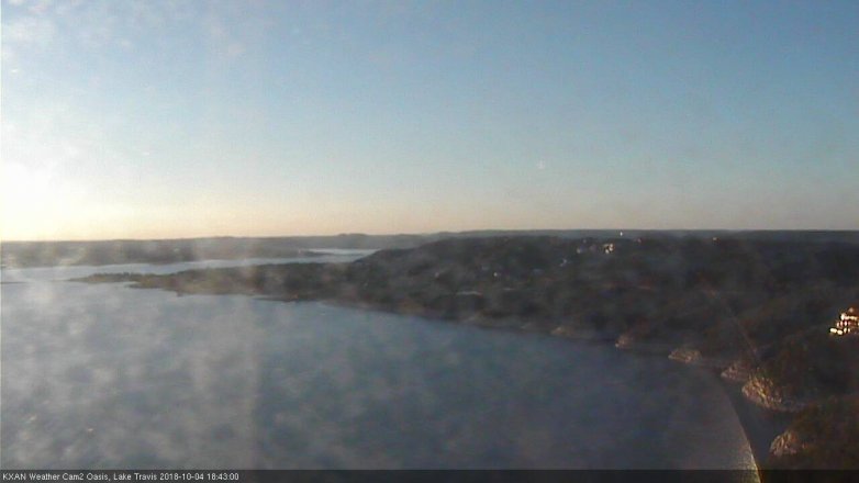 Lake Travis webcam, October 4, 2018 5:45 PM CT