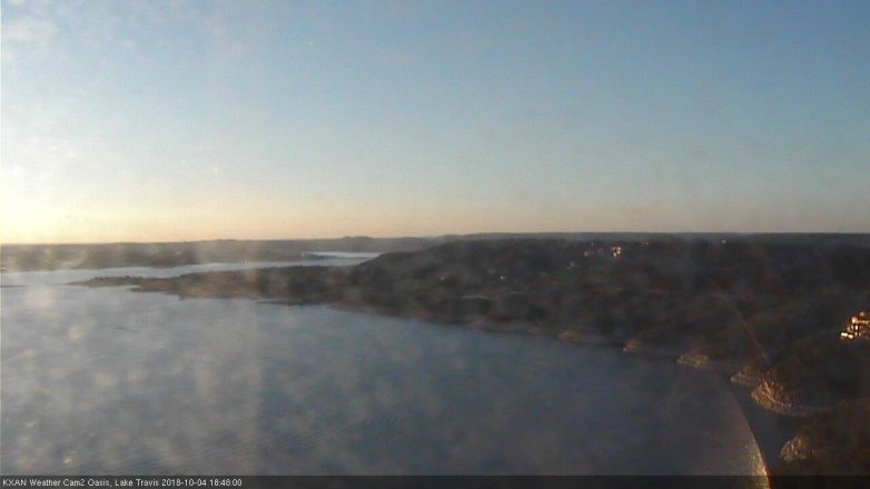 Lake Travis webcam, October 4, 2018 5:50 PM CT