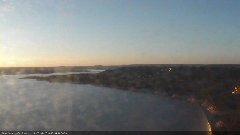 Lake Travis webcam, October 4, 2018 5:55 PM CT