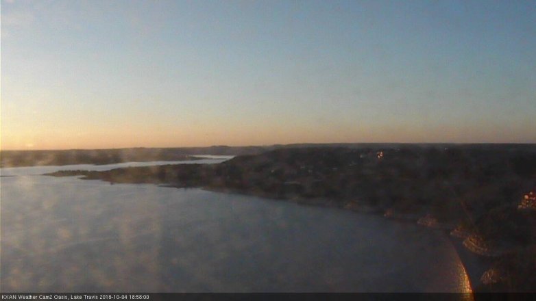 Lake Travis webcam, October 4, 2018 6:00 PM CT