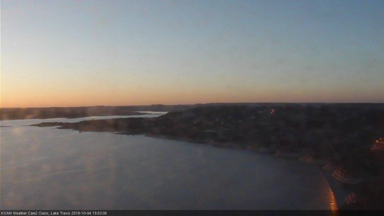 Lake Travis webcam, October 4, 2018 6:05 PM CT