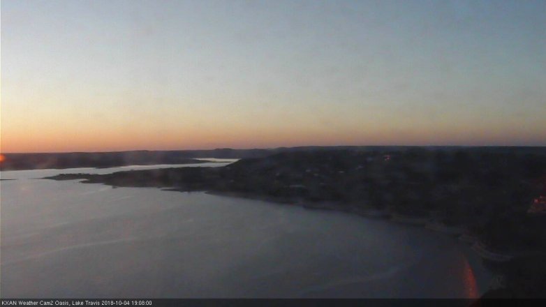 Lake Travis webcam, October 4, 2018 6:10 PM CT