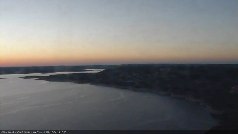 Lake Travis webcam, October 4, 2018 6:15 PM CT