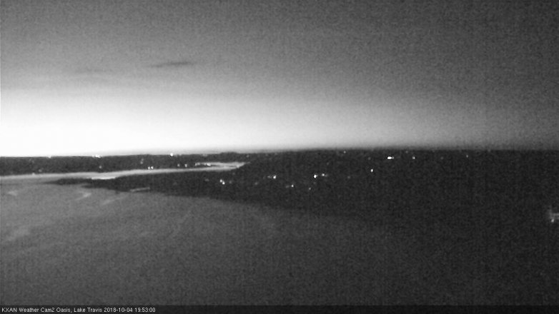 Lake Travis webcam, October 4, 2018 6:55 PM CT
