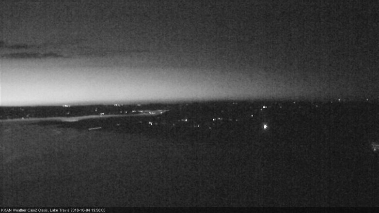 Lake Travis webcam, October 4, 2018 7:00 PM CT