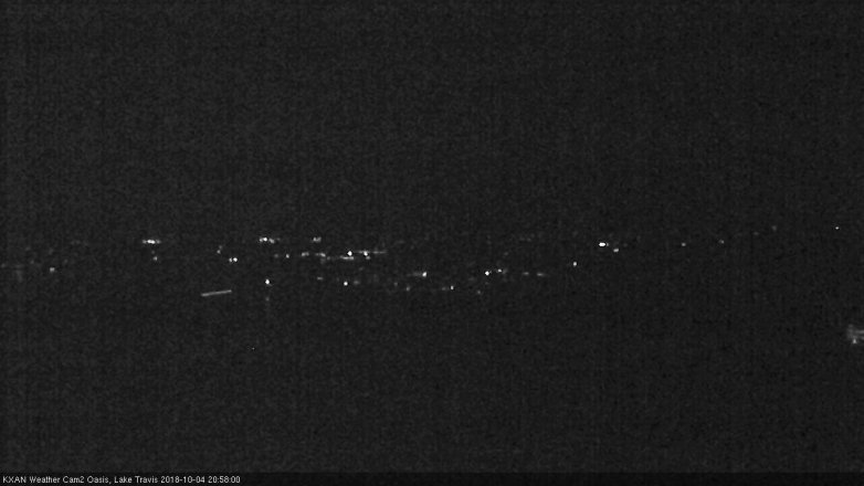 Lake Travis webcam, October 4, 2018 8:00 PM CT