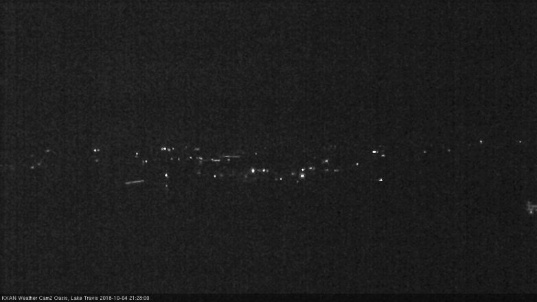 Lake Travis webcam, October 4, 2018 8:30 PM CT