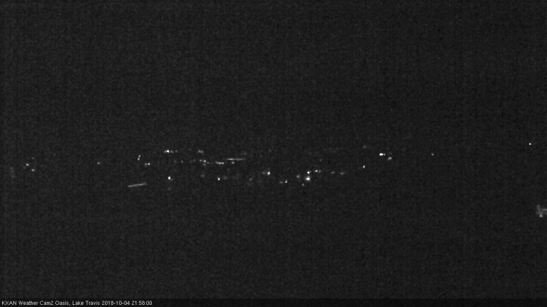 Lake Travis webcam, October 4, 2018 9:00 PM CT