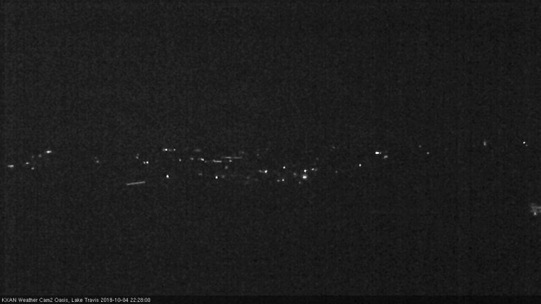Lake Travis webcam, October 4, 2018 9:30 PM CT