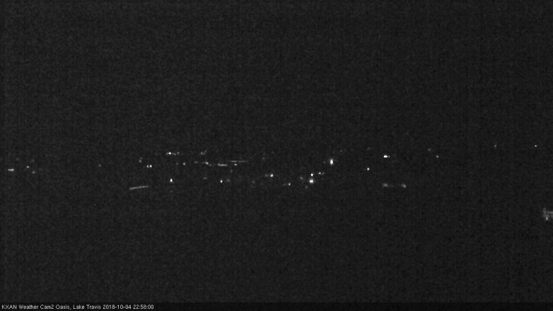 Lake Travis webcam, October 4, 2018 10:00 PM CT