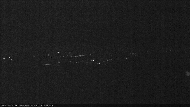 Lake Travis webcam, October 4, 2018 10:30 PM CT