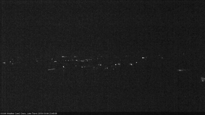Lake Travis webcam, October 4, 2018 10:50 PM CT