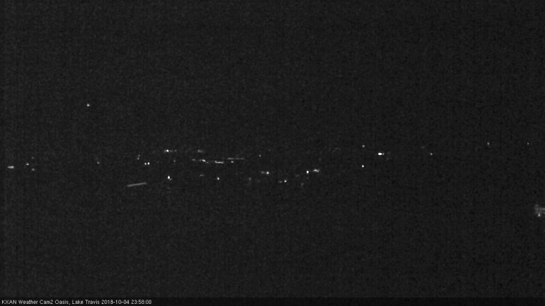 Lake Travis webcam, October 4, 2018 11:00 PM CT