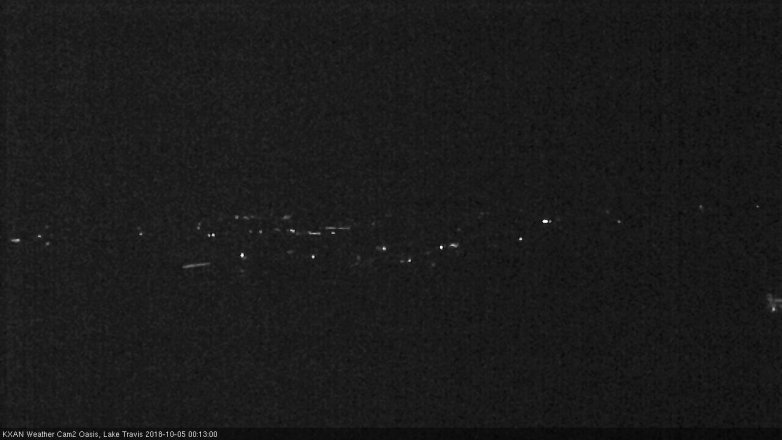 Lake Travis webcam, October 4, 2018 11:15 PM CT