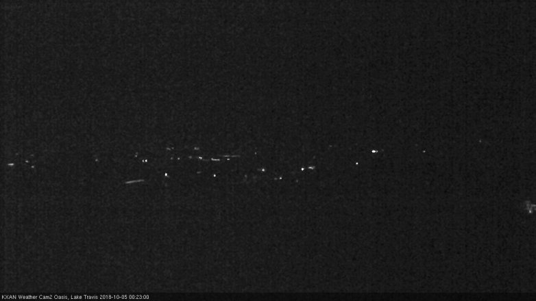 Lake Travis webcam, October 4, 2018 11:25 PM CT