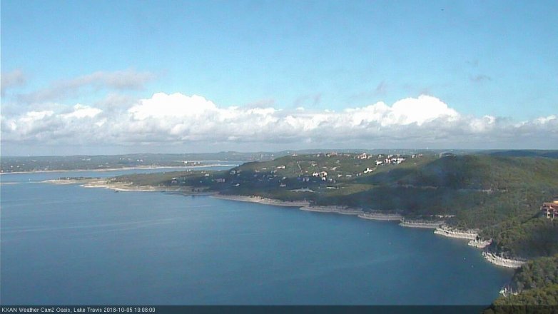 Lake Travis webcam, October 5, 2018 9:10 AM CT