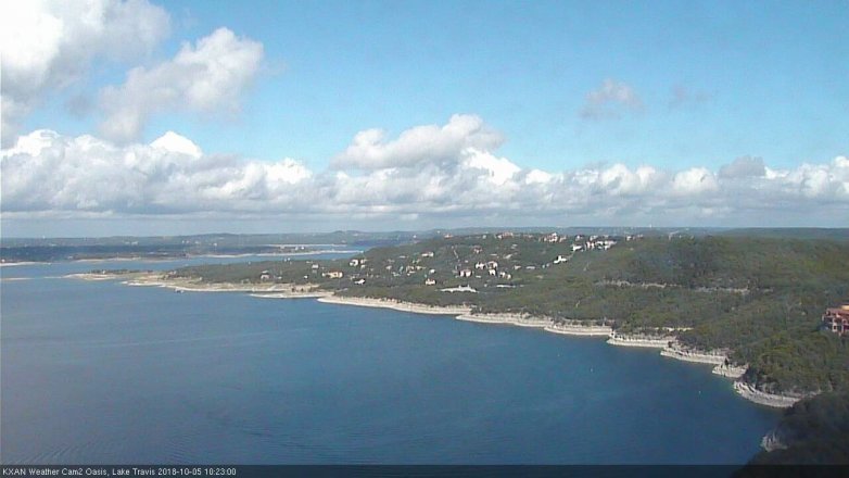 Lake Travis webcam, October 5, 2018 9:25 AM CT