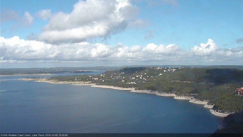 Lake Travis webcam, October 5, 2018 9:30 AM CT