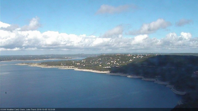 Lake Travis webcam, October 5, 2018 9:35 AM CT