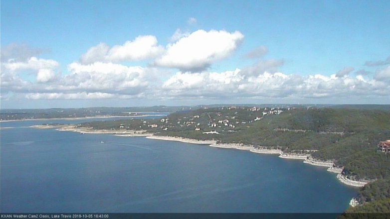 Lake Travis webcam, October 5, 2018 9:45 AM CT